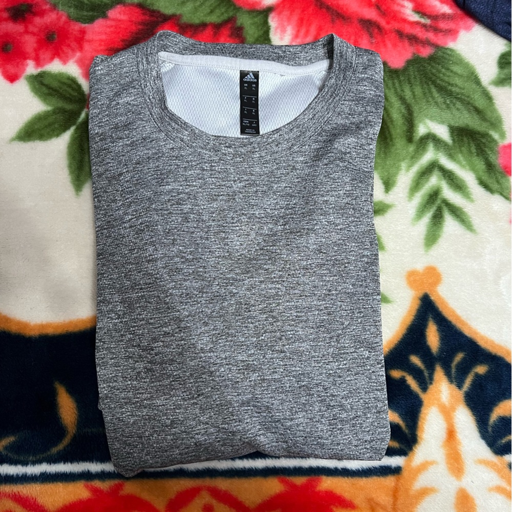 Mens adidas grey workout shirt size XL
